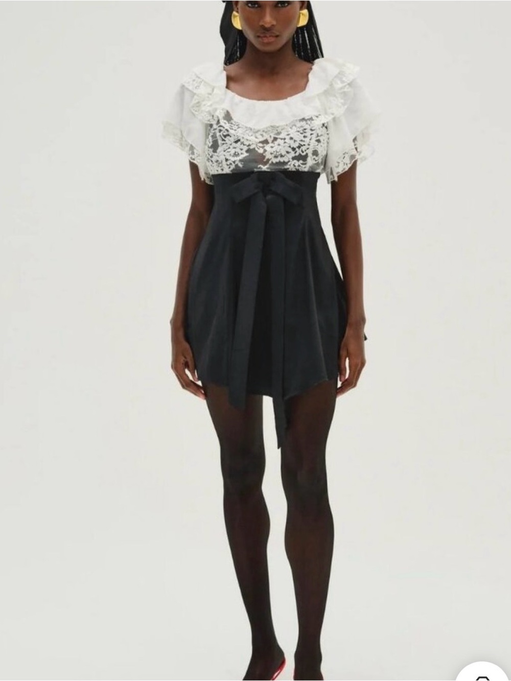 For Love and Lemons Holiday Lace Mini Dress